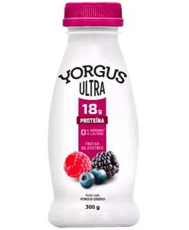 IOGURTE YORGUS 18G GREGO ULTRA 300G MORANGO E BANAN