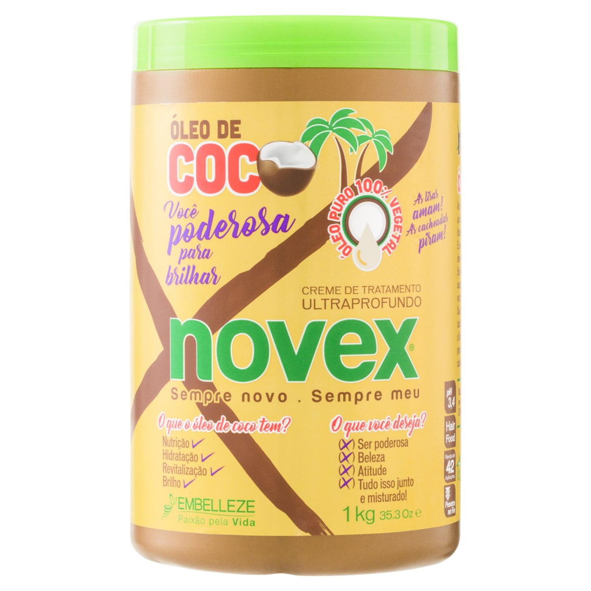 CREME NOVEX P/TRATAMENTO 1KG OLEO DE COCO