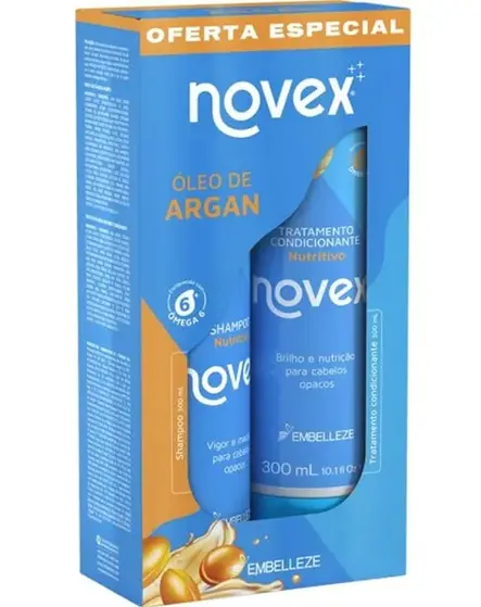 KIT SHAMPOO + CONDICIONADOR NOVEX OLEO DE ARGAN 300ML CADA