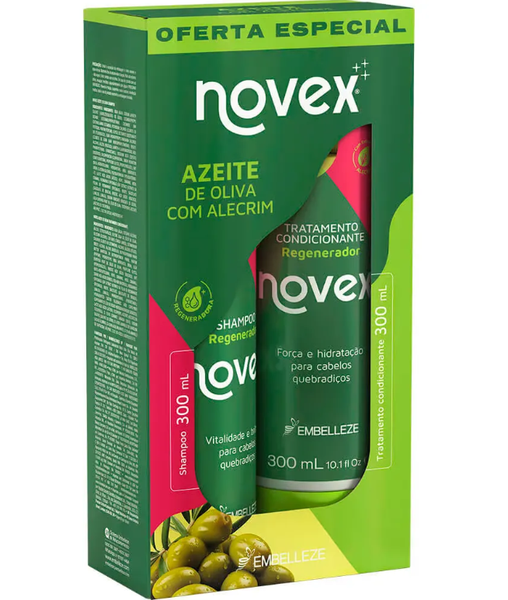 KIT SHAMPOO + CONDICIONADOR NOVEX AZEITE DE OLIVA 300ML CADA