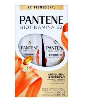 KIT SH PANTENE 300ML+COND.150ML BIOTINAMINA B3