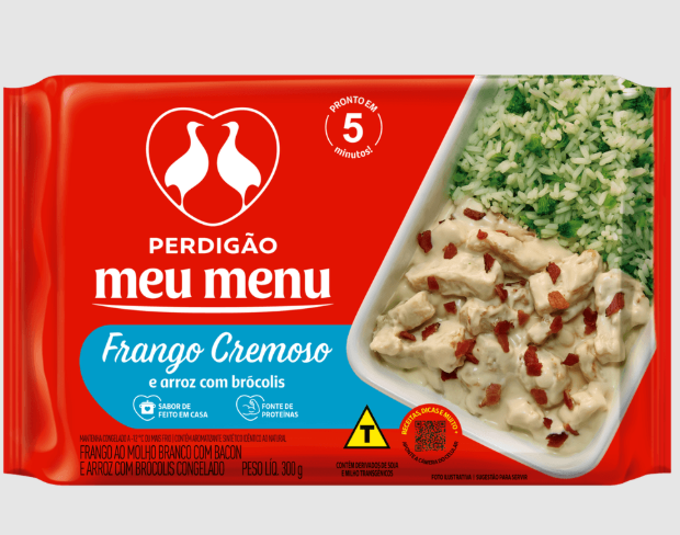 MEU MENU PERDIGÃO FRANGO CREMOSO/ ARROZ COM BRÓCOLIS 300G