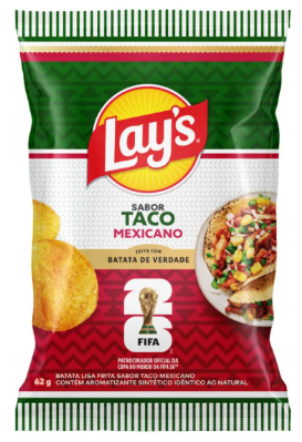 BATATA FRITA LAYS TACO MEXICANO 62G