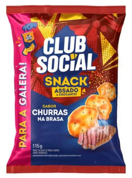 BISC CLUB SOCIAL SNACK 115G CHURR. NA BRASA