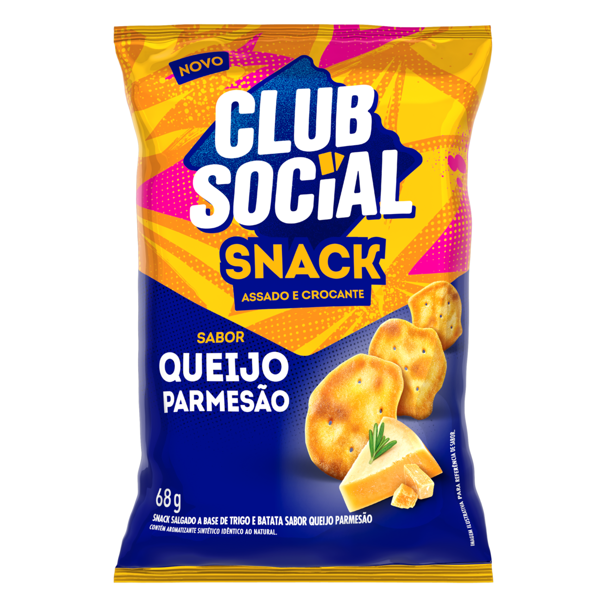 BISC CLUB SOCIAL SNACK 68G PARMESAO