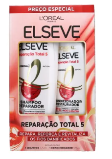 KIT SH375ML+COND 170ML ELSEVE 2 UN REPARACAO TOTAL 5