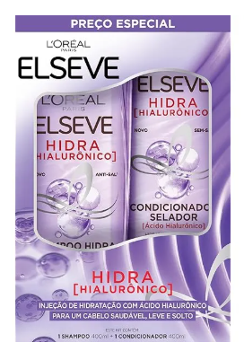 KIT SH375ML+COND 170ML ELSEVE 2 UN HIDRA HIALURONICO