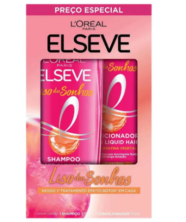 KIT SH375ML+COND 170ML ELSEVE 2 UN LISO DOS SONHOS BOTOX