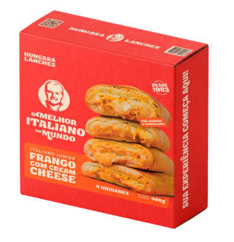 ITALIANO JR HÚNGARA CONGELADO FRANGO COM CREAM CHEESE 400G