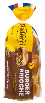 PAO HAMBURGUER BRIOCHE PADERRI 375G