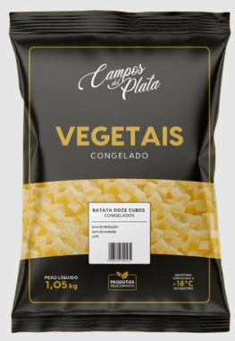BATATA DOCE CONGELADA EM CUBOS CAMPOS DEL PLATA 1,05K