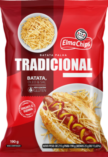 BATATA PALHA ELMA CHIPS NA MESA TRADICIONAL 190G