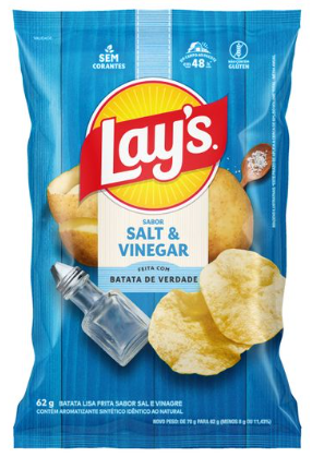 BATATA FRITA LAYS SALT VINEGAR 62G