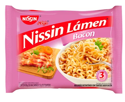 MACARRÃO INSTANTÂNEO NISSIN MIOJO BACON 85 G