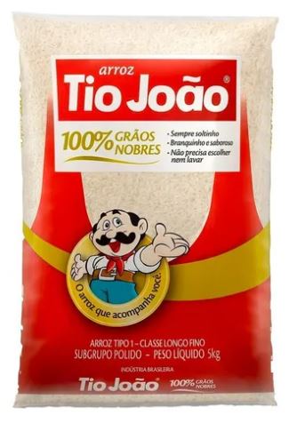 ARROZ PARBORIZADO INTEGRAL TIO JOÃO 1KG