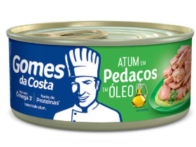 ATUM PEDACOS GOMES COSTA LATA ÓLEO120 G