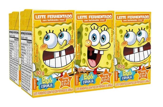 LEITE FERMENTADO BOB ESPONJA TRADICIONAL 6 UN 80G