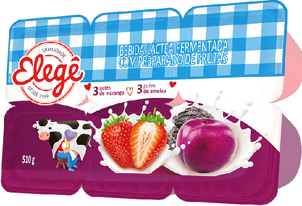 BEBIDA LACTEA ELEGE 510 G MORANGO AMEIXA